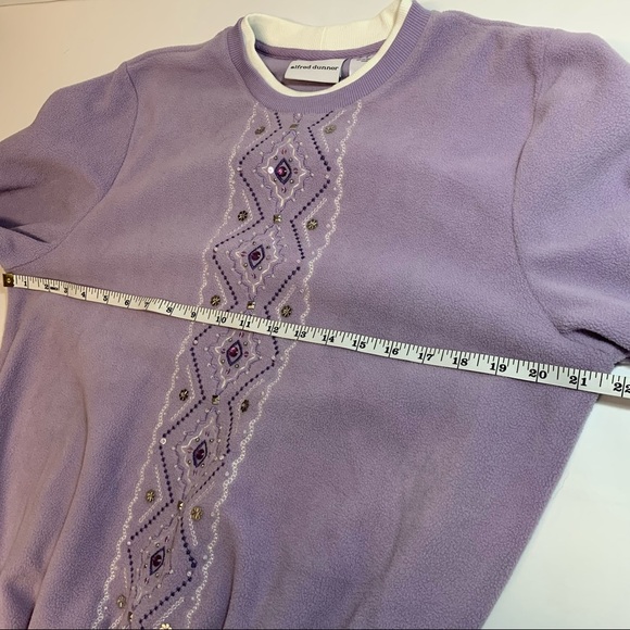 Alfred Dunner Purple Embellished Grandma Sweater - Picture 7 of 10